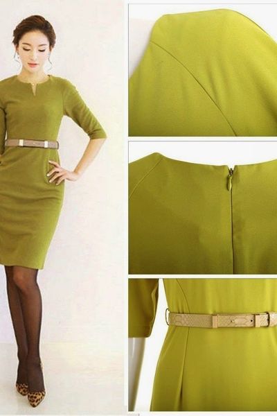 Đầm công sở chữ v sang trọng - 0957