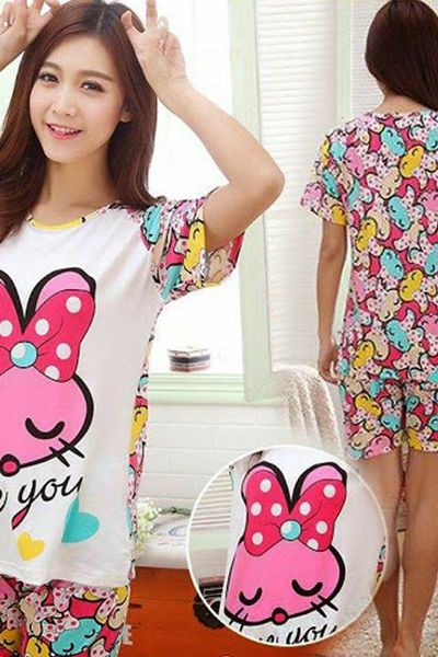 Đồ bộ thỏ love u - mc095 hàng quảng châu ms1292