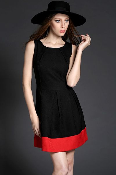 Đầm francy phối màu - 1433