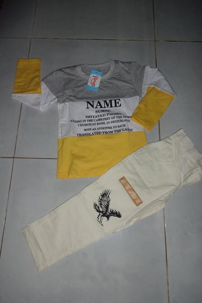Bộ bt size trung áo thun coton quần kaki