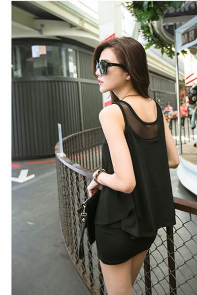 Đầm tầng phối ren lưới gợi cảm