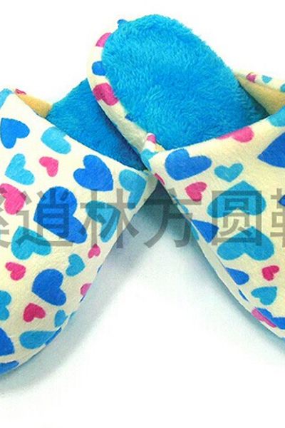 Msd 042 - dép bông nhung hình tim xinh xắn di trong nhà