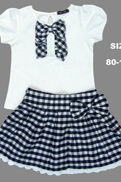 A17553 - bộ váy caro áo thun cotton váy cotton pha nỉ nexxiri 7size 80-140
