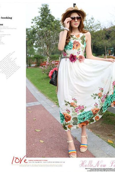 Chuyển sỉ đầm maxi hoa