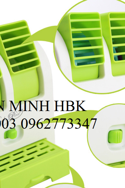 Quạt đá mini 2 đầu có cổng usb pin