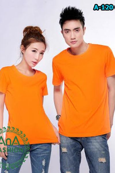 A-120 áo thun trơn cổ tròn xanh ana fashion