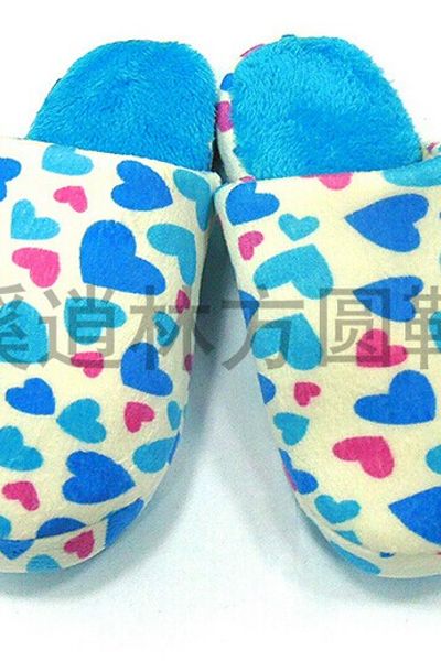 Msd 042 - dép bông nhung hình tim xinh xắn di trong nhà