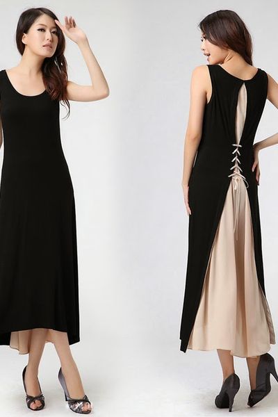 Đầm maxi hai lớp đục lỗ - 1351