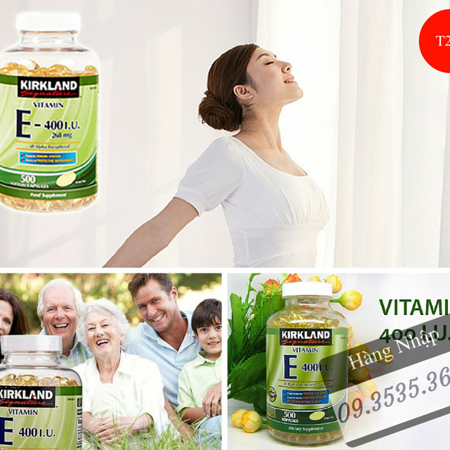 Viên Uống đẹp Da Kirkland Signature Vitamin E 400iu 500 Viên