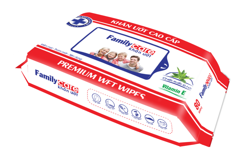 Khăn ướt Family Care 80 miếng nắp nhựa giá sỉ