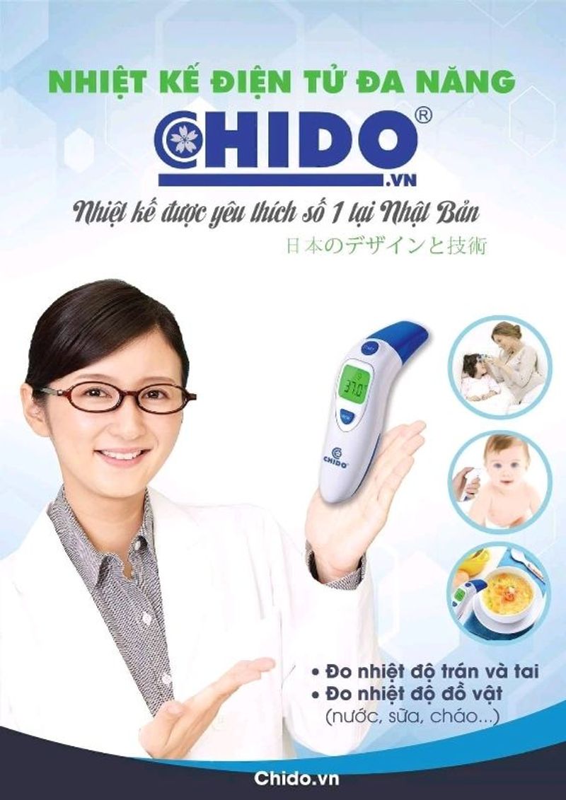 nhiệt kế điện tử chido Nhật Bản chuẩn hãng giá sỉ