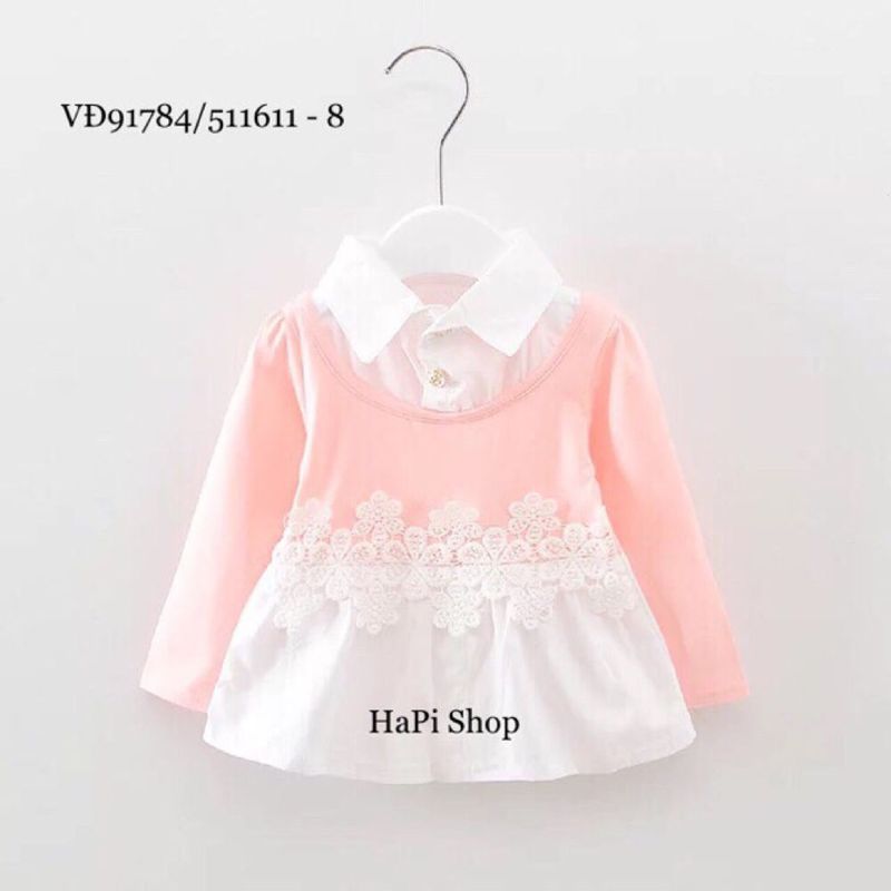 ĐẦM HỒNG CỔ SƠ MI giá sỉ