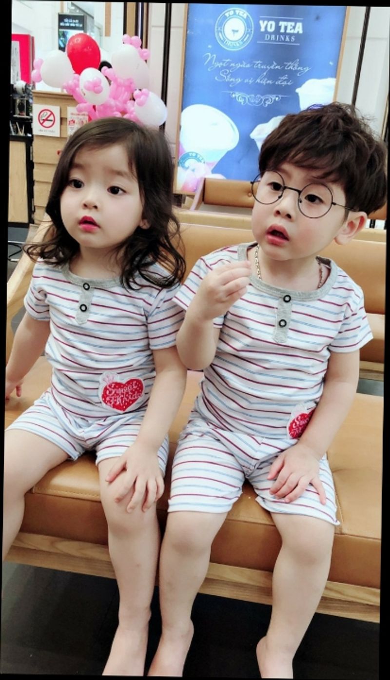 Bộ kẻ cộc tay cho bé yêu giá sỉ