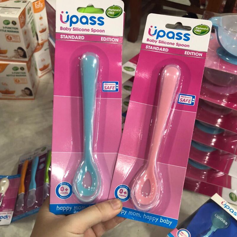 Thìa ăn dặm silicon sâu lòng Upass cho bé giá sỉ