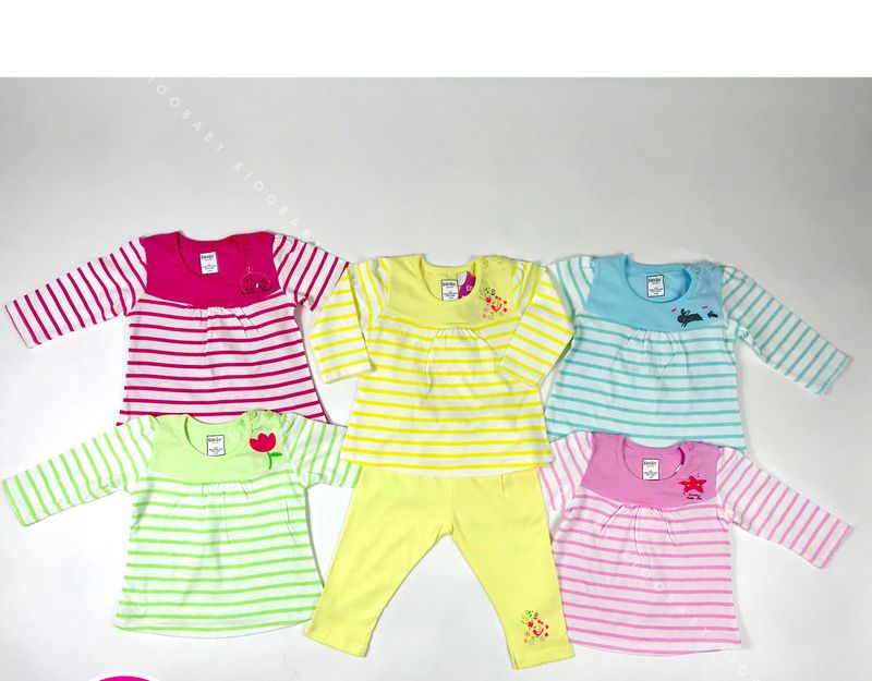 Tay dài bé gái nhún ngực in kioo bim ss-13kg giá sỉ