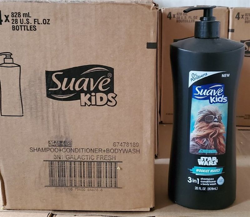 TẮM GỘI XẢ SUAVE KIDS HOẠT HÌNH Star Wars 828ml- Hàng Mỹ giá sỉ
