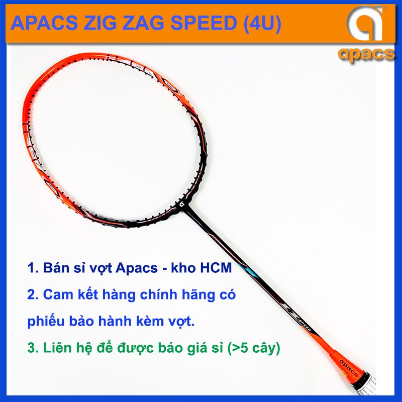 Vợt cầu lông Apacs Zig Zag Speed (4U) hàng chính hãng, giá bán