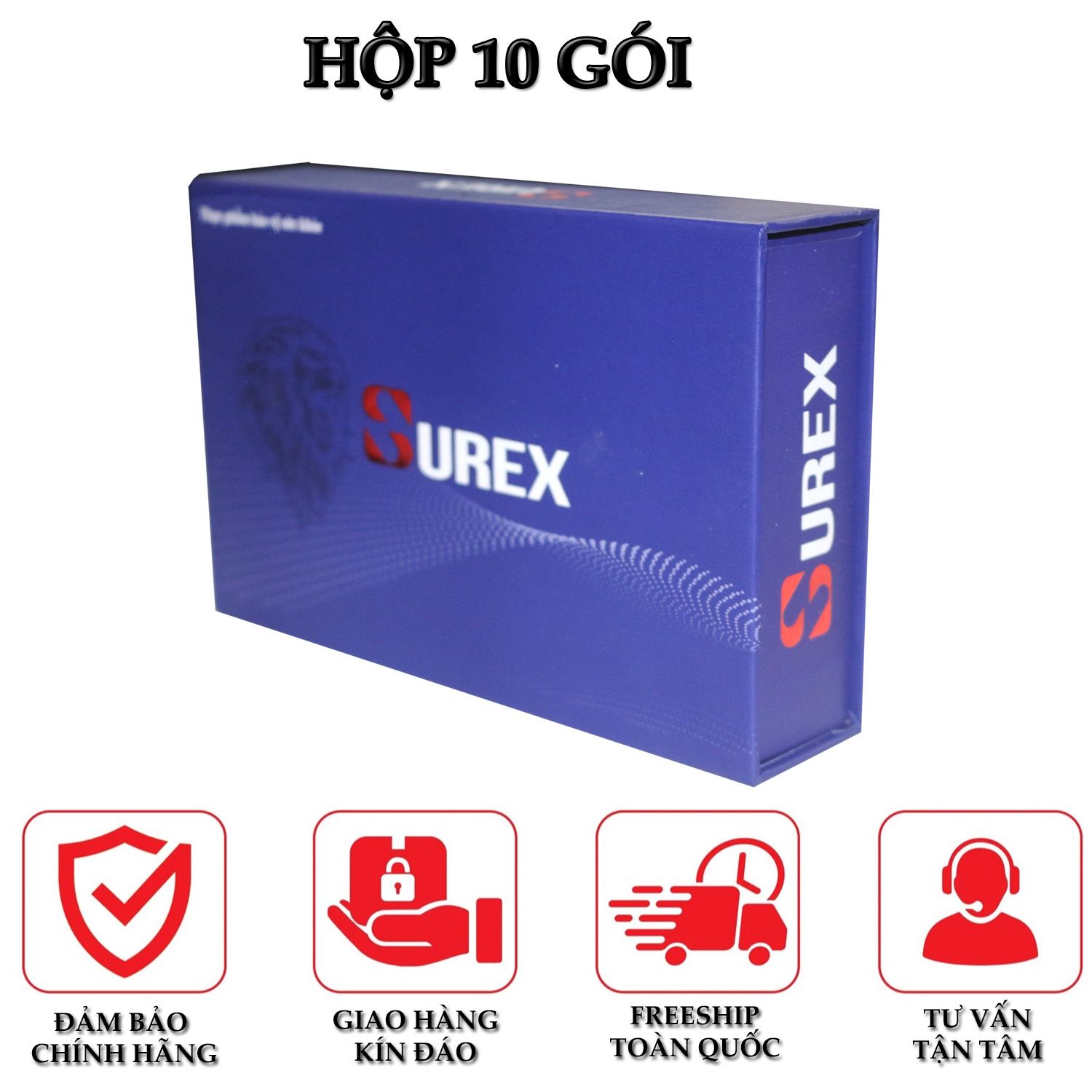 (Hộp 10 gói) - Surex - Bổ thận - Tráng dương - Tăng cường sinh lực ...